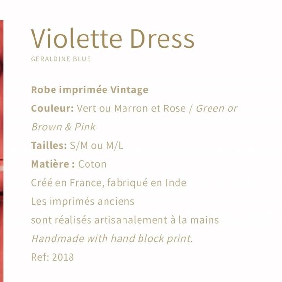 Geraldine Blue Midi Dress 100% Cotton Flutter Bell Sleeve Handmade Gypsy Dress M - Picture 8 of 9